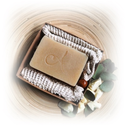 Mézes kecsketej szappan -szappanzsákkal